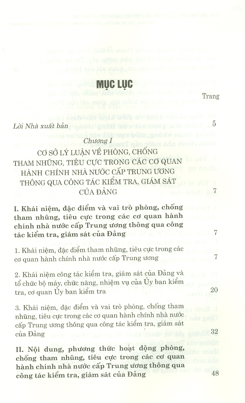 Phòng, Chống Tham Nhũng, Tiêu Cực Trong Các Cơ Quan Hành Chính Nhà Nước Cấp Trung Ương Thông Qua Công Tác Kiểm Tra, Giám Sát Của Đảng