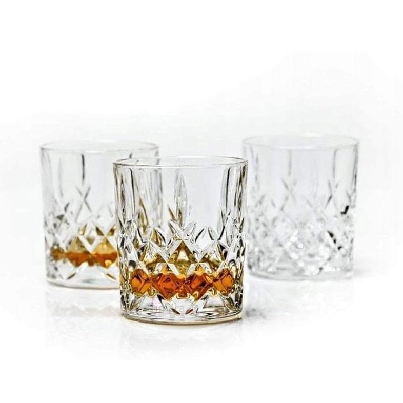 Set 6 Cốc Pha Lê Bohemia Brixton Whisky, Cốc Pha Lê Dùng Rượu Mạnh, Bộ Cốc Thủy Tinh Trang Trí Bàn Tiệc, Nhập Đức