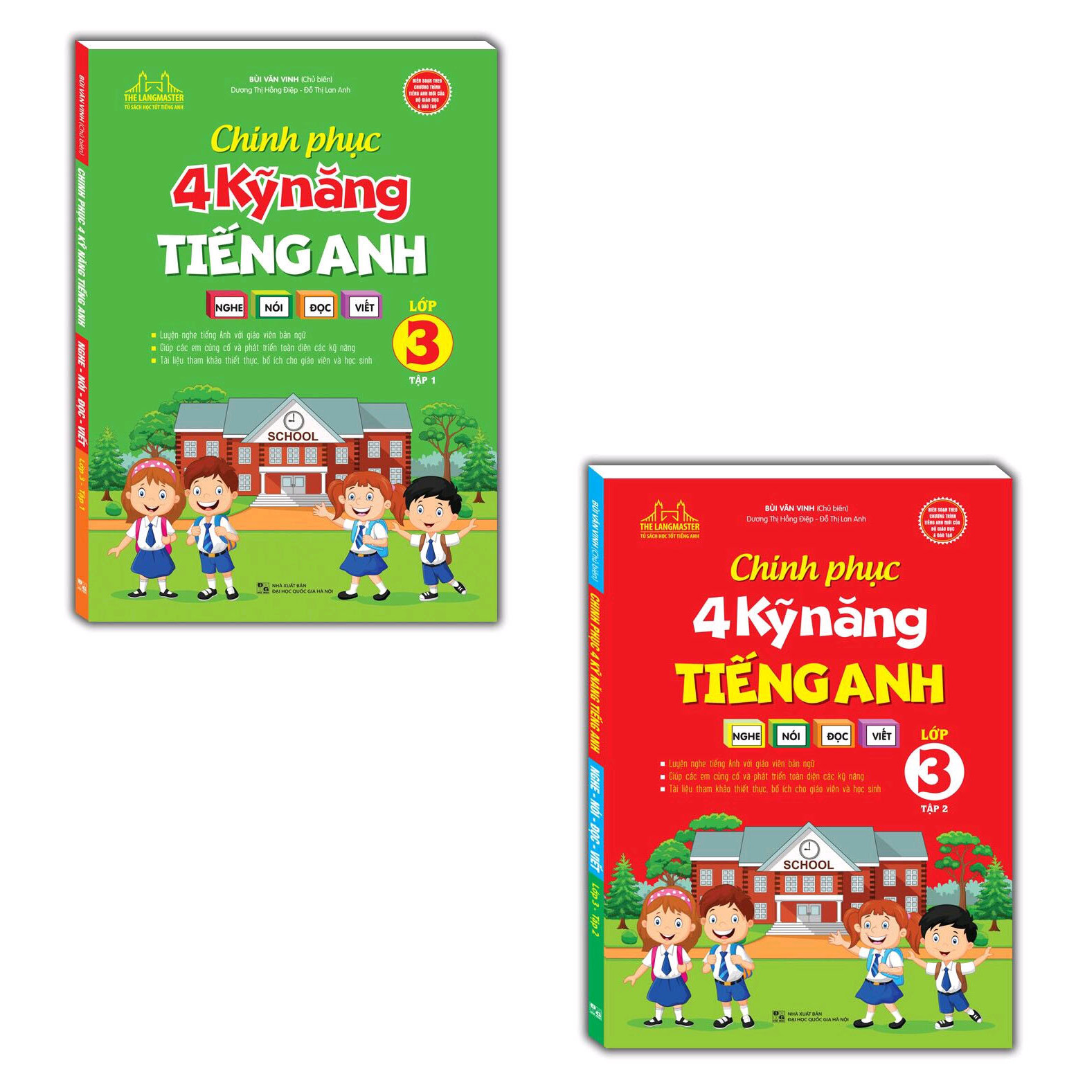 Combo 2 Cuốn Chinh phục 4 kỹ năng tiếng anh Nghe - nói - đọc - viết lớp 3