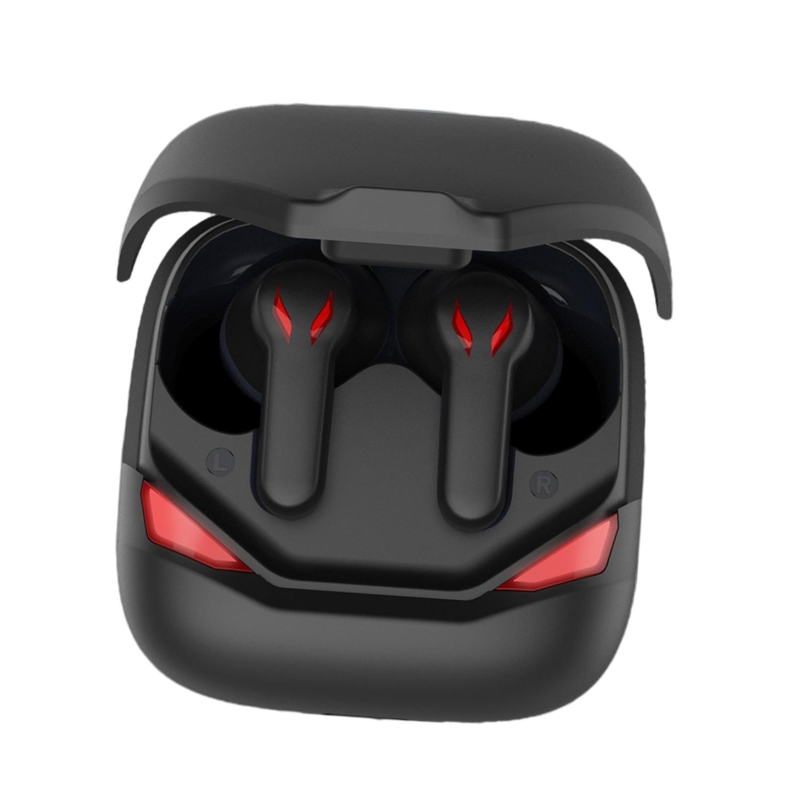 Bluetooth 5.0 Earbuds Waterproof Headset Built-in Microphone for Sports Black