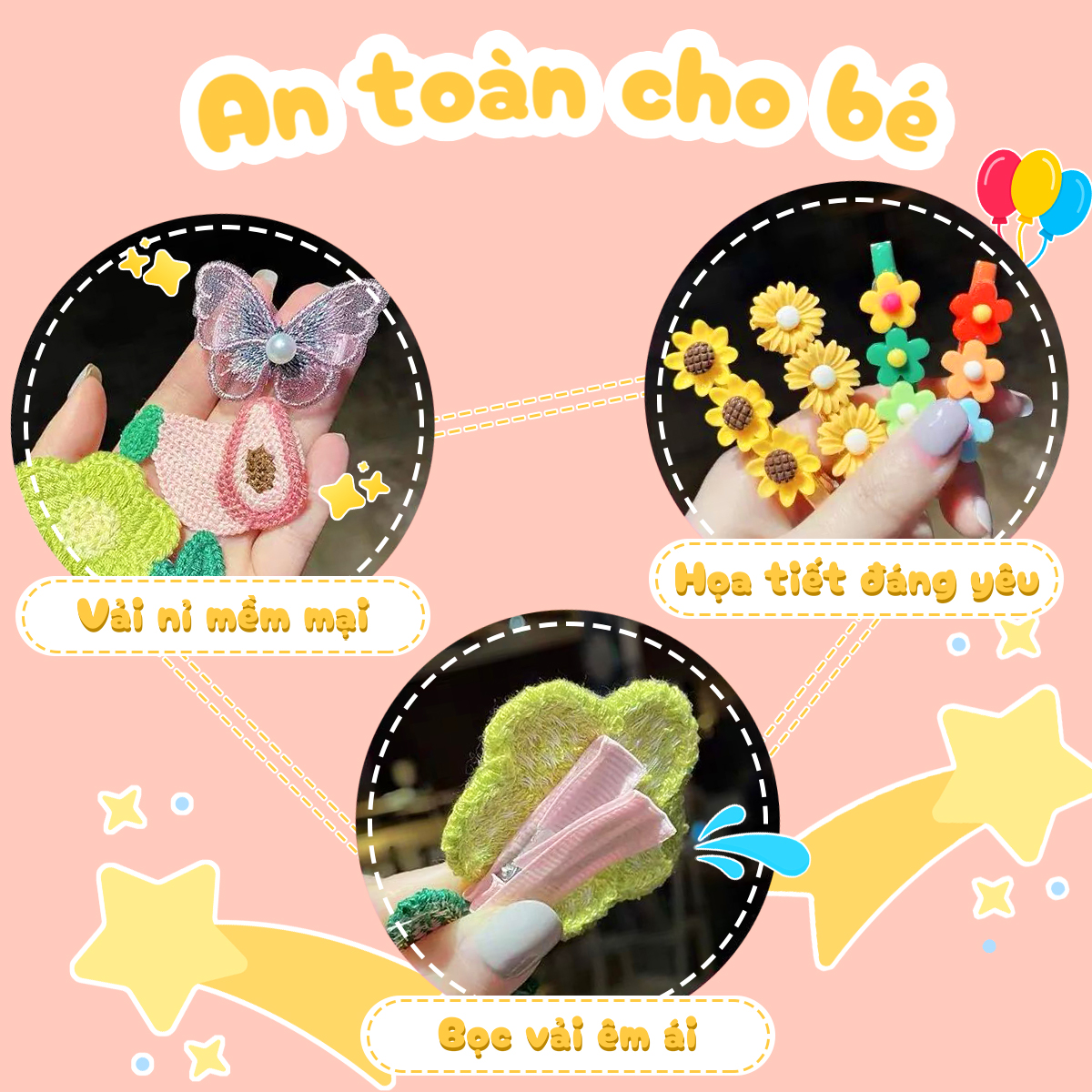 Kẹp tóc cho bé gái, Set 14 kẹp tóc mái cho bé nhiều màu sắc họa tiết dễ thương – SP154