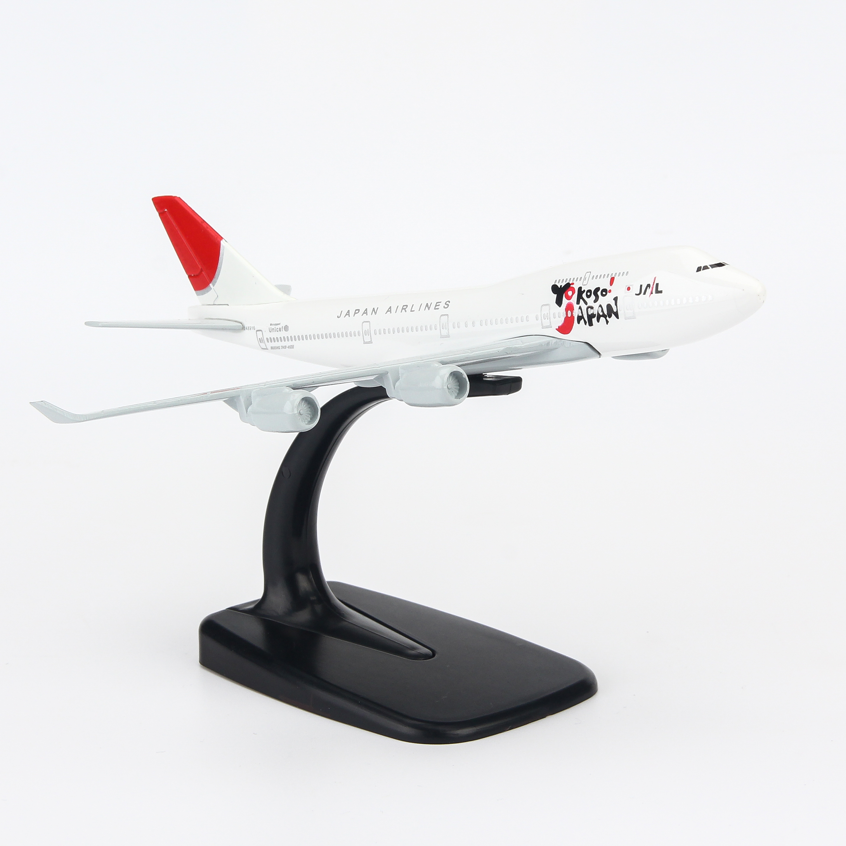 Mô Hình Máy Bay Trưng Bày Boeing 747 Japan Airlines Everfly (Trắng)