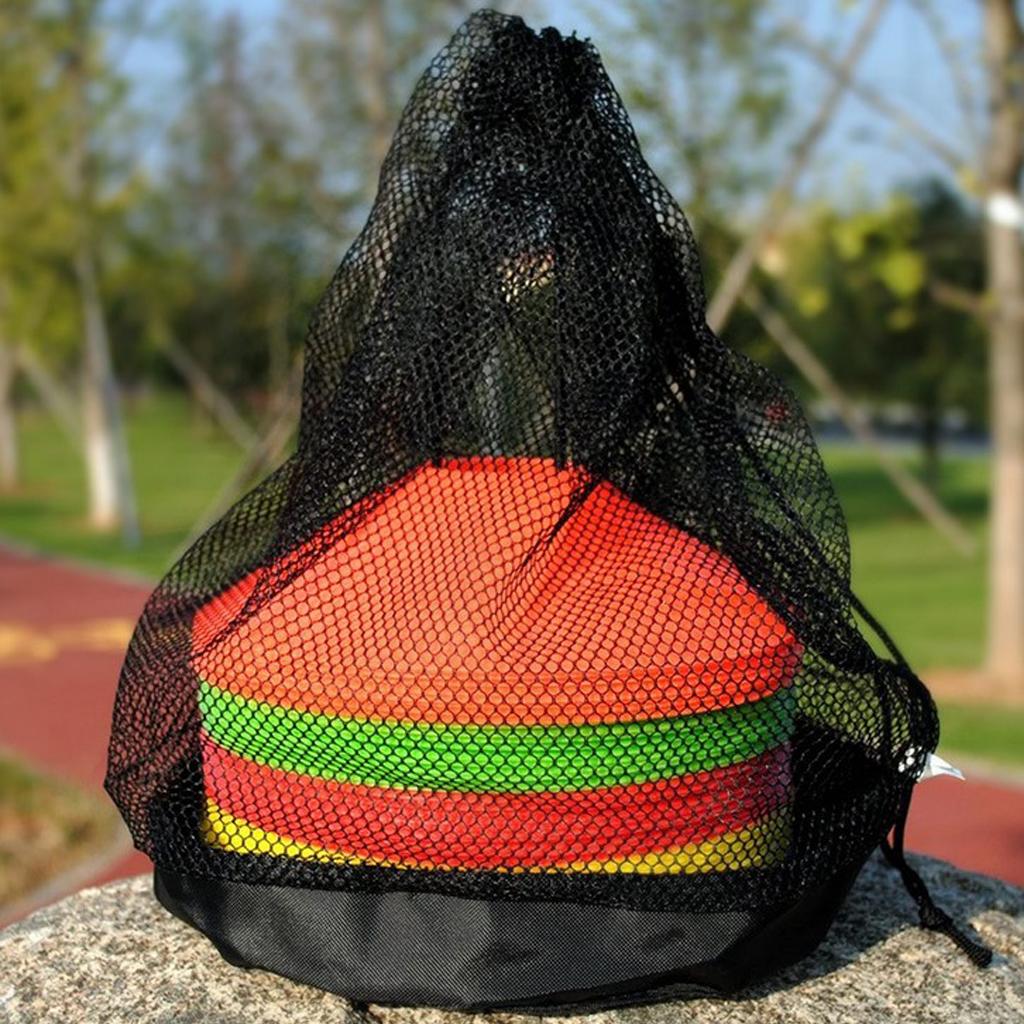 Soccer Training Aids Football Filed Markers Storage Drawstring Bag Sports