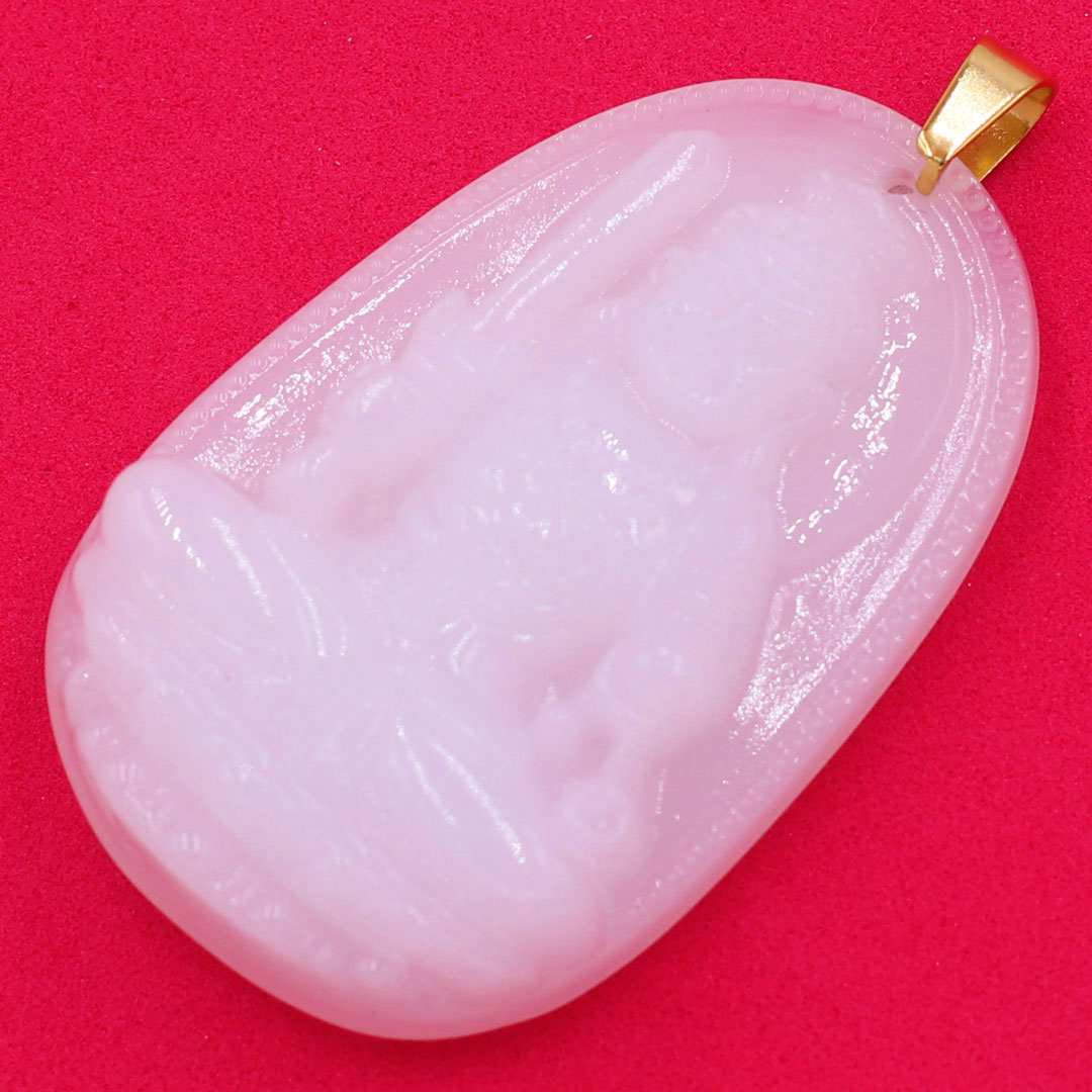 Mặt Dây Chuyền Phật Bất Động Minh Vương Đá Thạch Anh Trắng Size Nhỏ 3.6cm & Size Lớn 5cm- Tặng Kèm Móc Inox - Phong Thủy 868 - May Mắn - Bình An