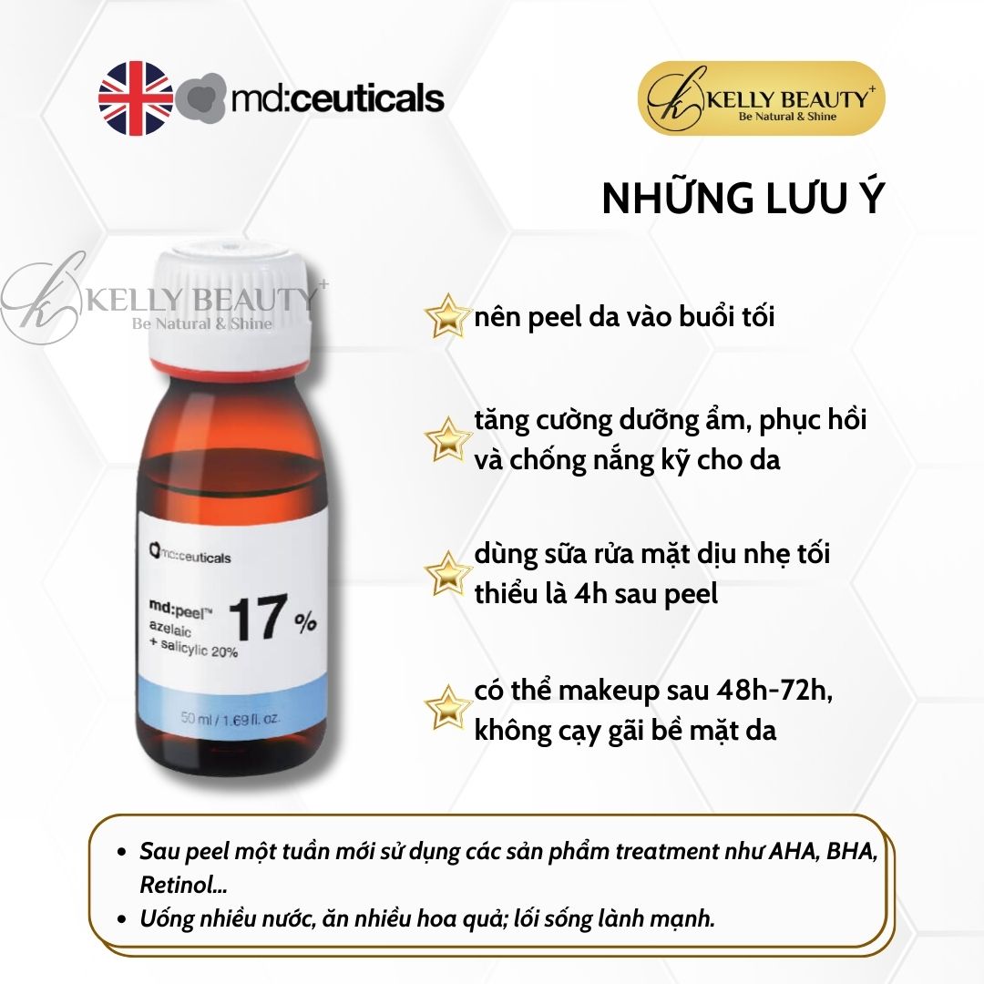 Peel Da Mụn MD:PEEL Azelaic 17% + Salicylic 20% - MD:Ceuticals | Kelly Beauty