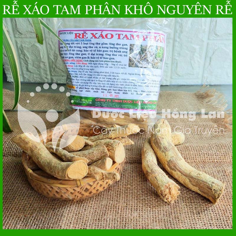 500G Rễ Xáo Tam Phân nguyên rễ khô nguyên chất loại 1