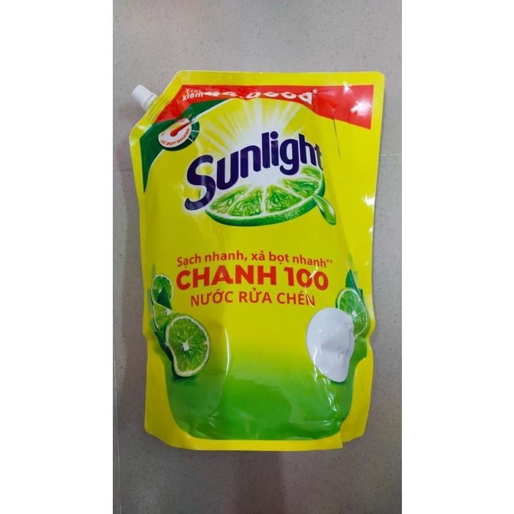 Combo 2 Túi Khổng Lồ Nước rửa chén Sunlight Chanh 100 Túi 3.5 Kg x2