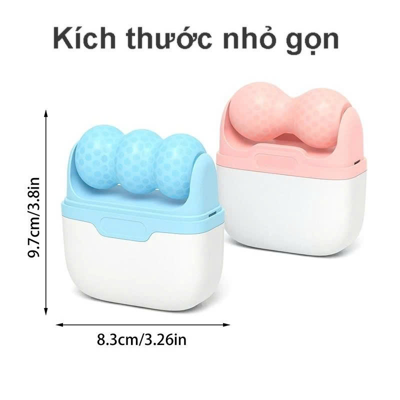 Máy Massage Mặt Làm Đẹp Da Lạnh ICE Giúp Nâng Cơ Mặt, Rửa Sạch Sâu, Tăng Cường Hấp Thụ Tinh Chất Dưỡng Da Kèm Massage Mắt Loại Quầng Thâm Tạo Nét V-Line Cho Mặt - Giao Màu Ngẫu Nhiên