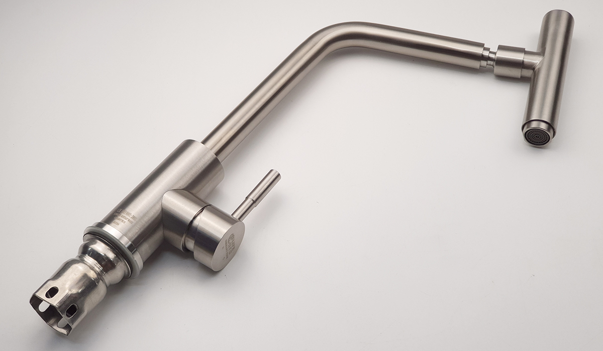 Vòi rửa chén nóng lạnh Inox SUS 304 nguyên khối đầu vòi xoay 360 độ Eurolife EL-T031