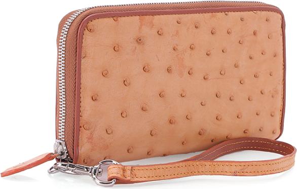 Ví Nữ Da Đà Điểu 1 Khóa Vip Huy Hoàng HT3431 (19 x 10,5 cm) - Vàng Bò