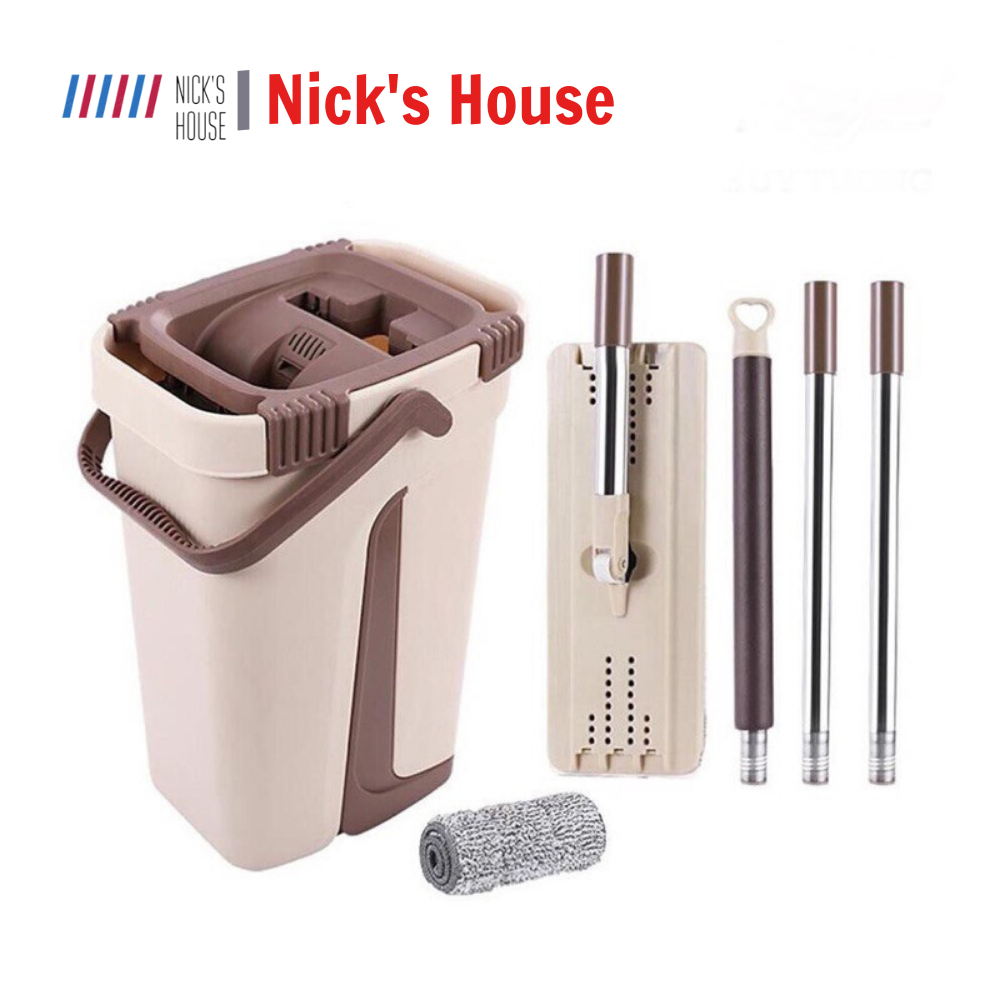 Cây Lau Nhà - Chổi Lau Nhà Tự Vắt Thông Minh Xoay 360 Độ Cao Cấp Kèm Thùng Vắt 2 ngăn
