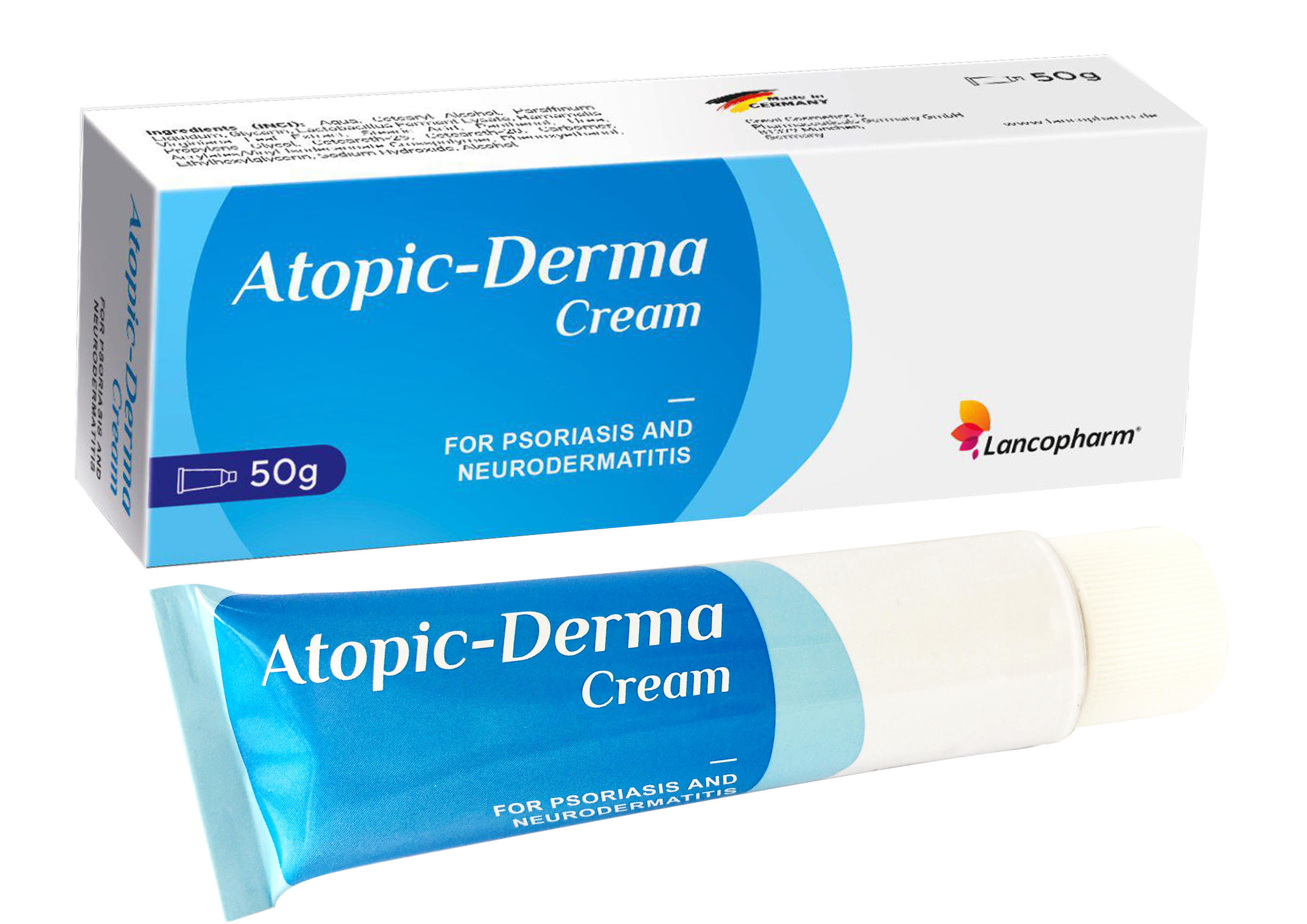 LANCOPHARM ATOPIC DERMA CREAM 50G- KEM THOA CHO NGƯỜI BỊ VẨY NẾN, Á SỪNG, CHÀM CƠ ĐỊA