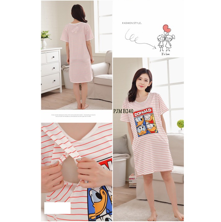 ĐẦM BẦU MẶC NHÀ COTTON PJMB240