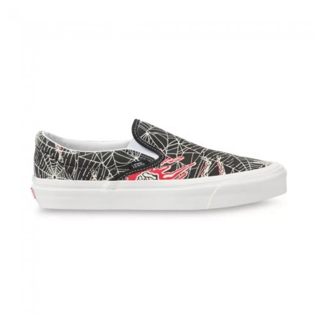 GIÀY VANS CHÍNH HÃNG - Hoạ Tiết Lạ mắt -cổ thấp- UA Classic Slip-On 98 DX Anaheim Factory Spider Web - VN0A3JEX1JJ - 5.5