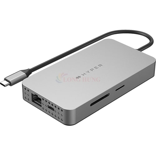 Cổng chuyển đổi HyperDrive 10-in-1 Dual HDMI USB-C Hub HDM1H - Hàng chính hãng