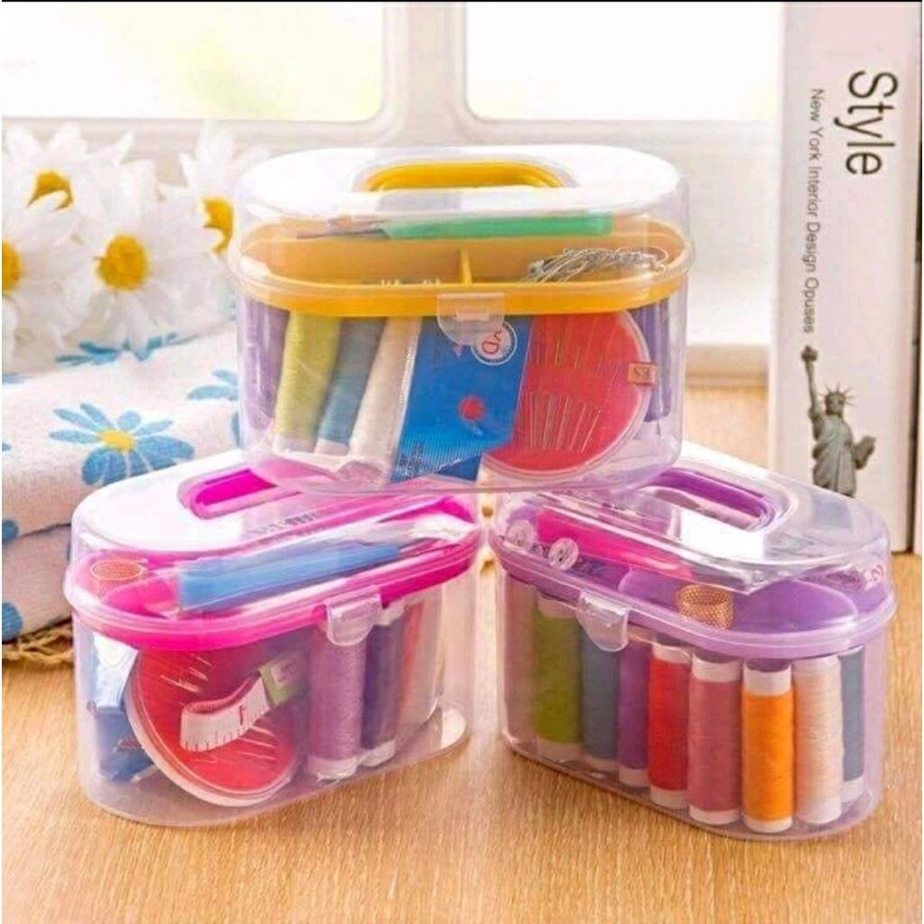 Hộp Kim, Chỉ, Kéo, Kim Băng, Thước Dây, Xâu Kim - 55 Món Đa Năng May Vá Quần Áo Đồ Dùng Cần Thiết Trong Gia Đình