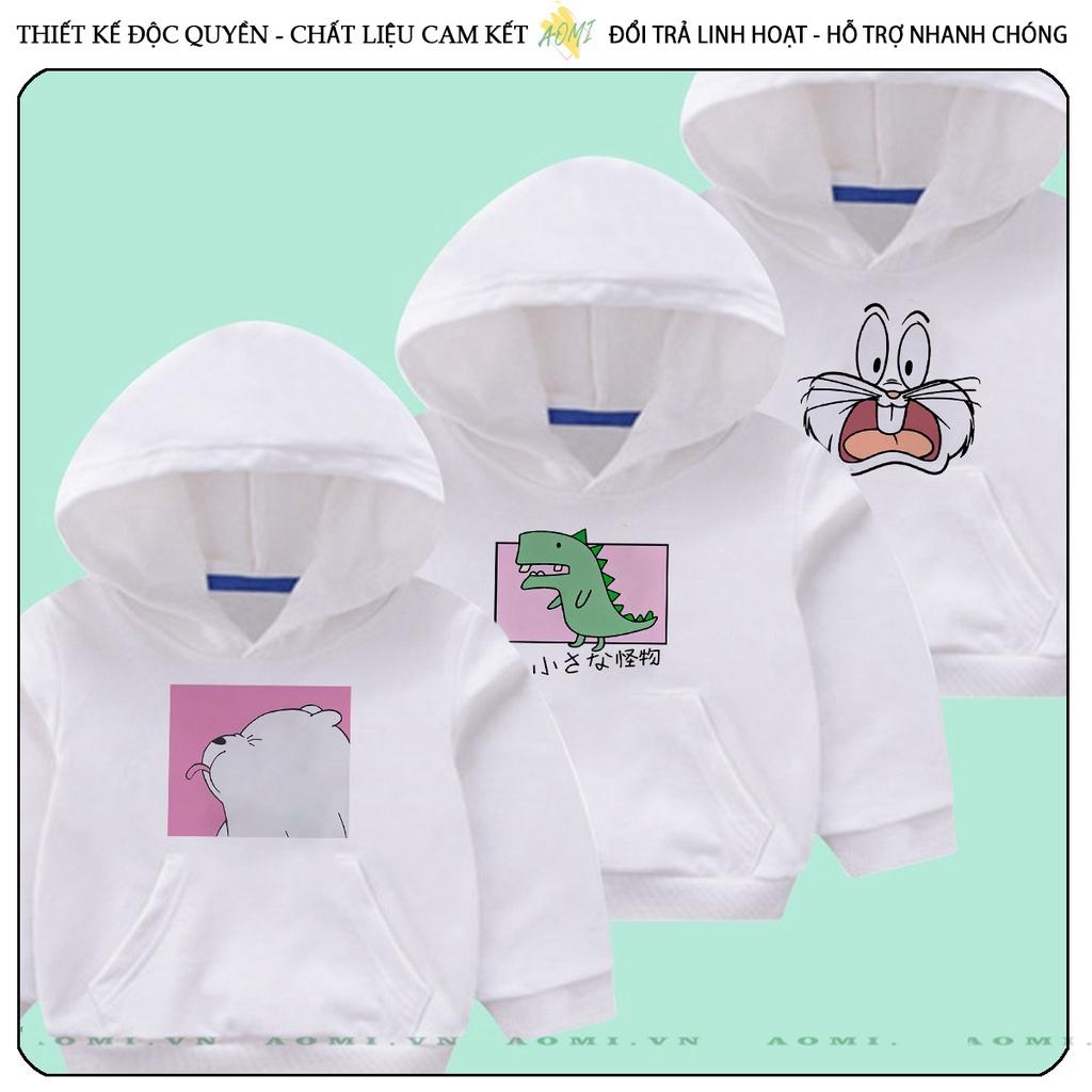 Áo Nỉ Bông Hình Cartoon Cute Hoodie tay dài ấm áp gia đình trẻ em full size unisex 3158 Store