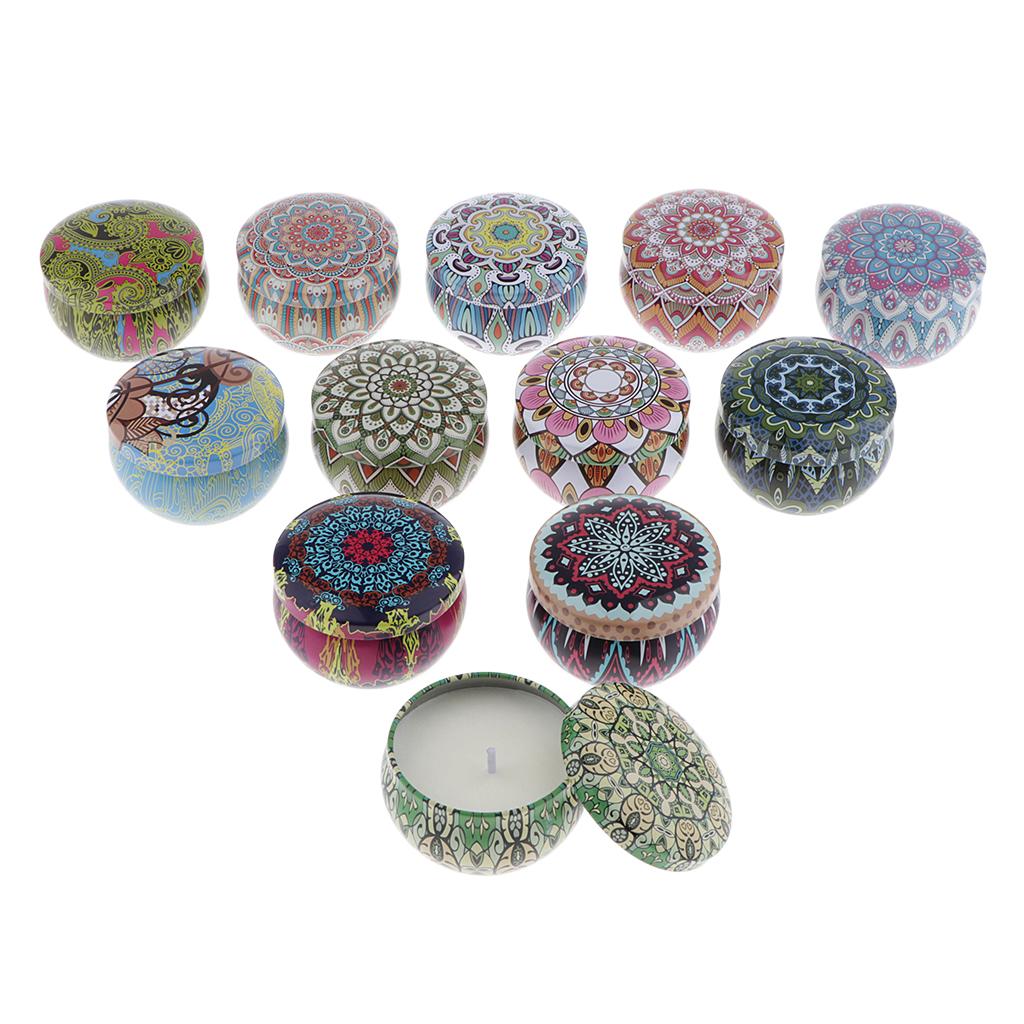 12pcs National Style Scented Candle Natural Soy Wax Portable Candle