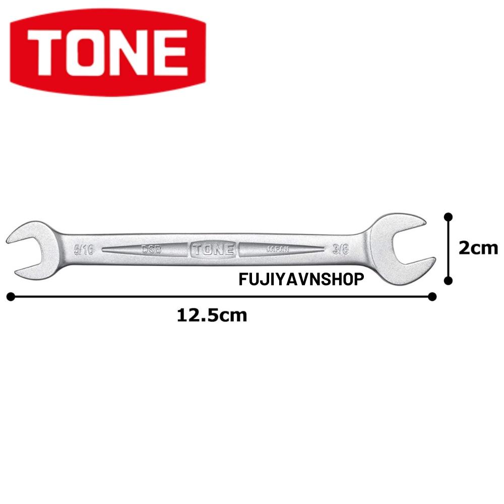 Cờ lê 2 đầu miệng hệ inch 5/16 × 3/8 Tone DSB-1012