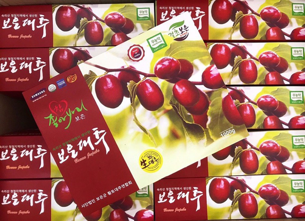 TÁO ĐỎ KHÔ HÀN QUỐC 1 KG KÈM TÚI XÁCH CAO CẤP - HÀNG CHÍNH HÃNG