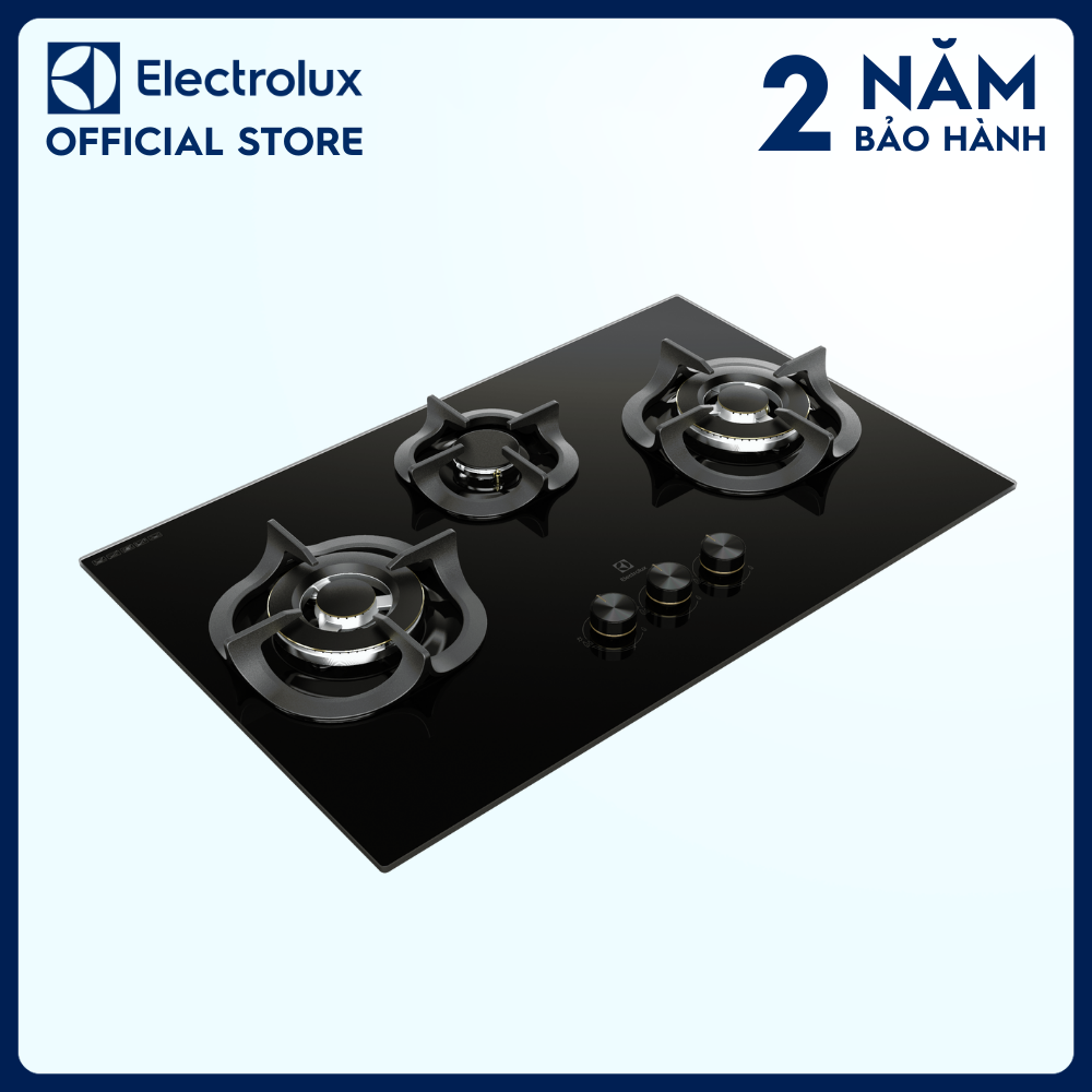 Bếp ga âm Electrolux EHG8321BC 3 vùng nấu 80cm - Tiết kiệm năng lượng, ngắt ga tự động, kiềng gang chuyên dụng, dễ vệ sinh