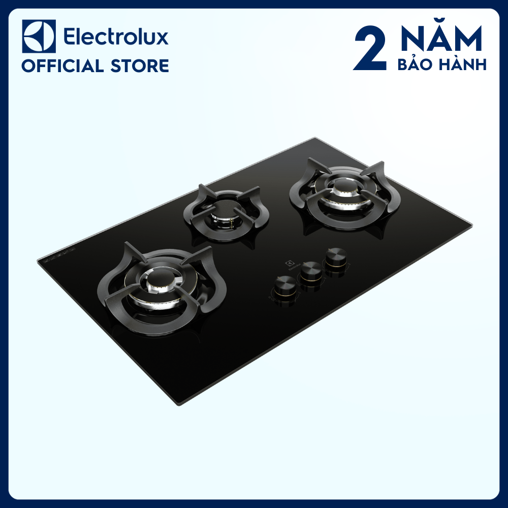 [Miễn phí giao hàng toàn quốc] Bếp ga âm 80cm Electrolux UltimateTaste 300 với 3 vùng nấu - EHG8321BC - Tiết kiệm năng lượng, ngắt ga tự động, kiềng gang chuyên dụng, dễ vệ sinh [Hàng chính hãng]