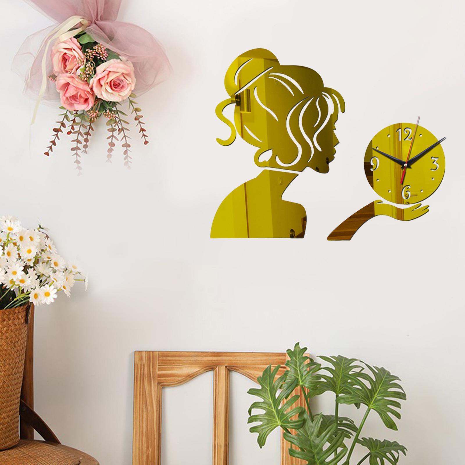 Modern Mute Clocks 3D DIY Sticker Creative Wall Clock, for Home Decoration
