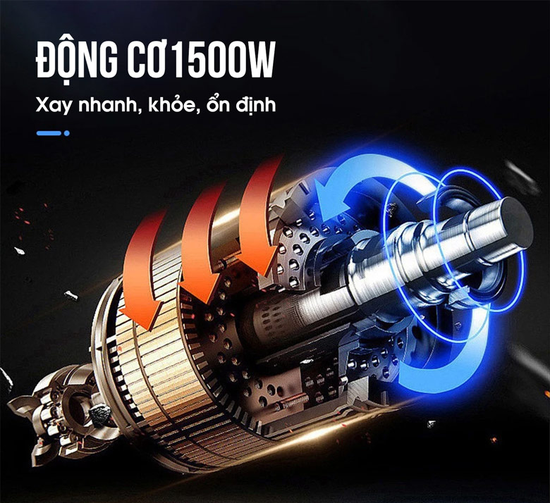 Máy xay bột gạo nước 1,5kW (chân thép) NEWSUN - Hàng chính hãng bảo hành 12 tháng