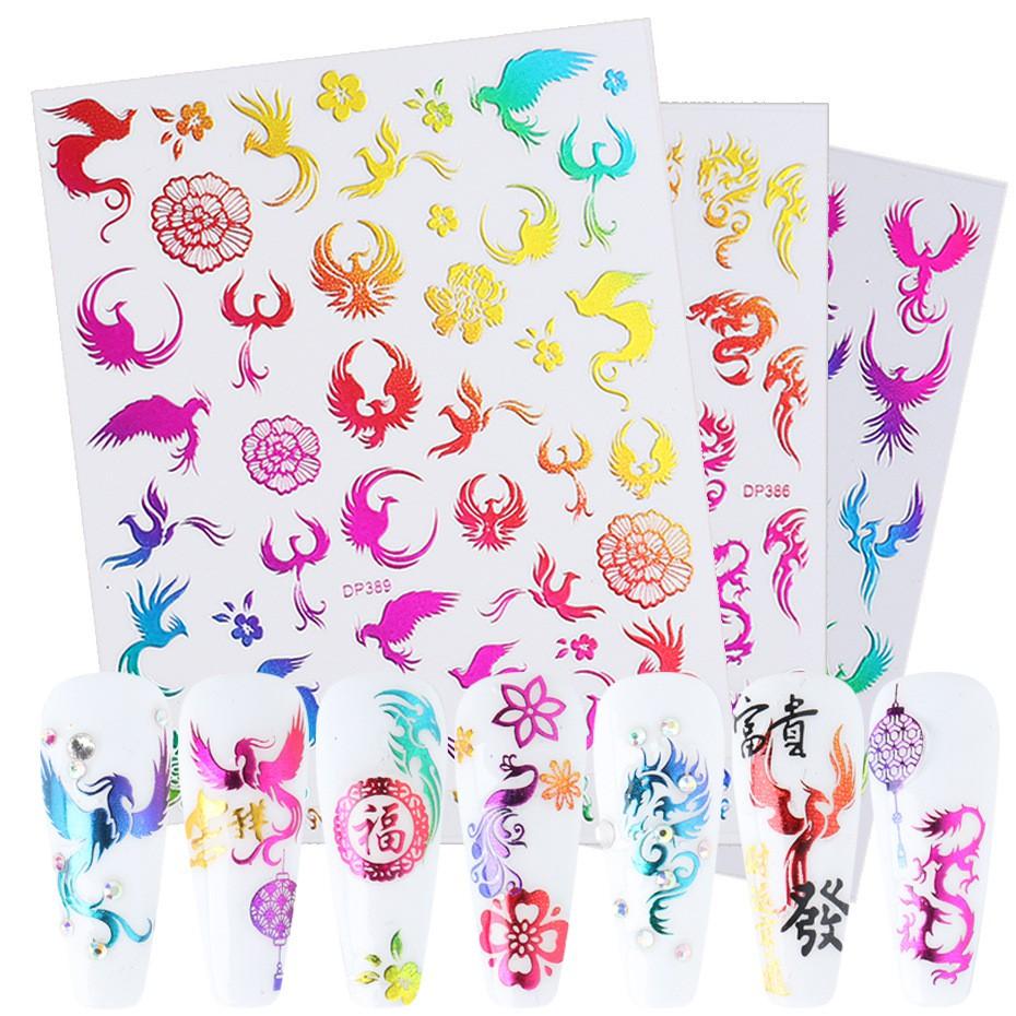 Sticker nails Tết 2021 galaxy - hình dán móng 3D