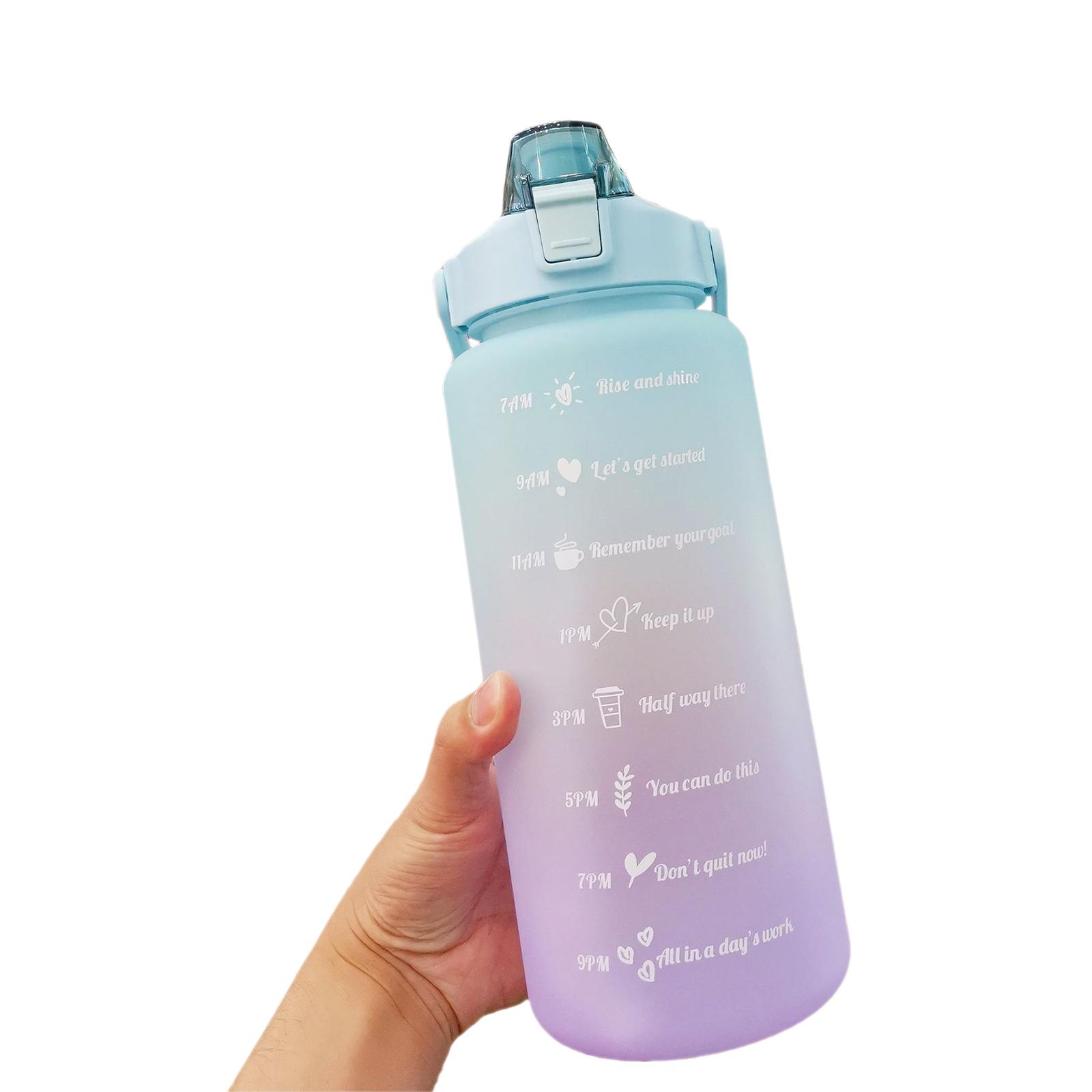 Bình Đựng Nước 2L Dễ Thương Có Vạch Báo Giờ Uống Nước Có Tay Cầm