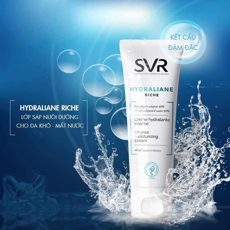 Kem dưỡng ẩm cho da khô đến rất khô SVR hydraliane riche 40ml TẶNG mặt nạ Sexylook (Nhập khẩu)