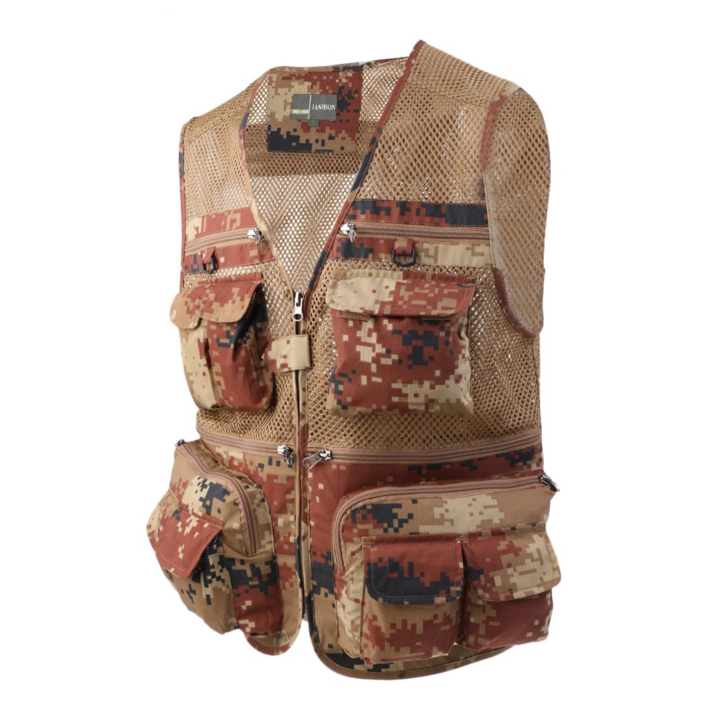 Fishing Vest Breathable Jacket Photography Hiking Hunting Lightweight Mesh Vest