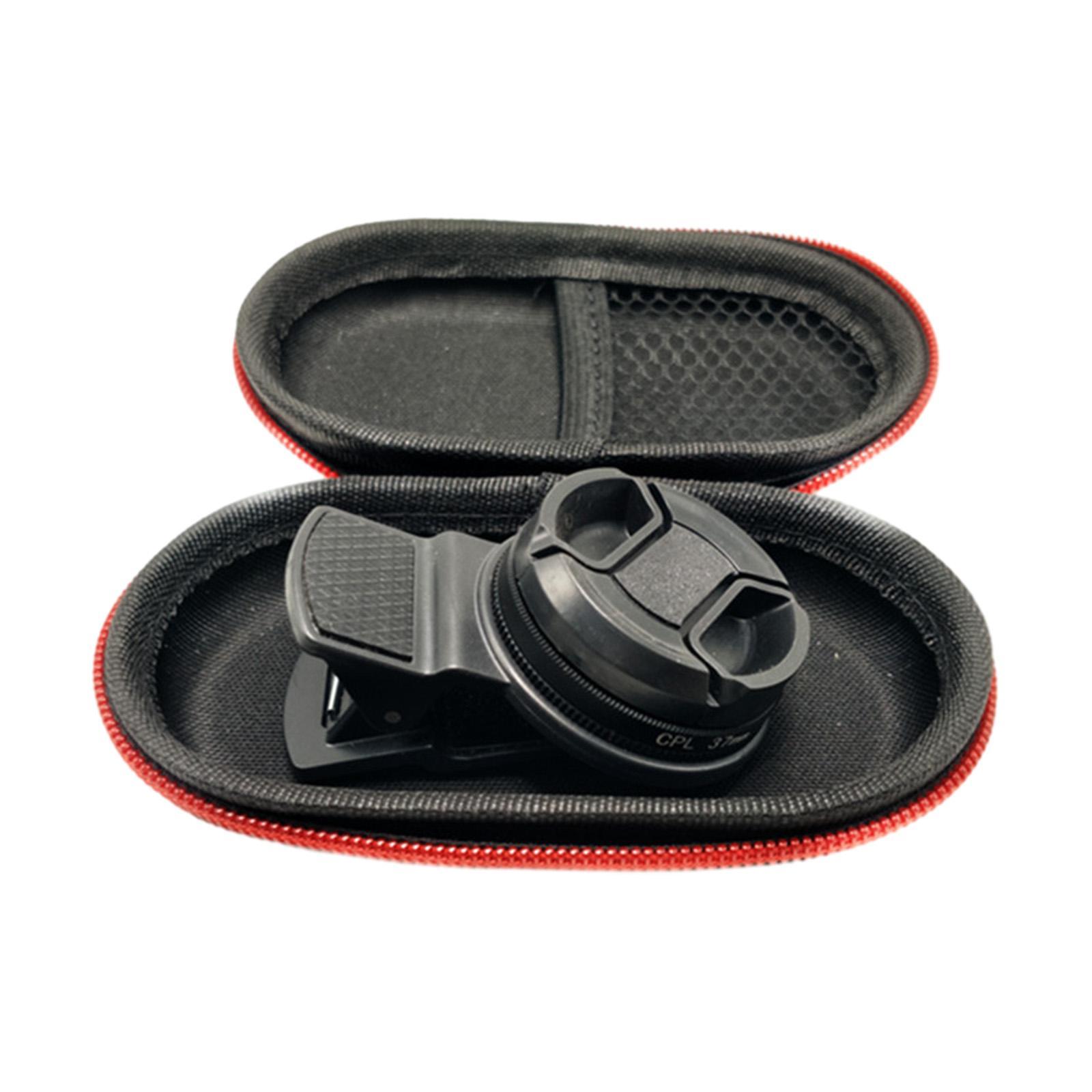 37mm CPL Phone Camera Lens Circular Polarizer Lens Filter for Most Mobilephone Clip on Cellphone CPL Filter, with Storage Bag