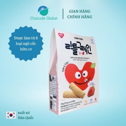 Bánh ngũ cốc ăn dặm Kemy Kids vị Dâu, 40g/hộp (8 thanh)