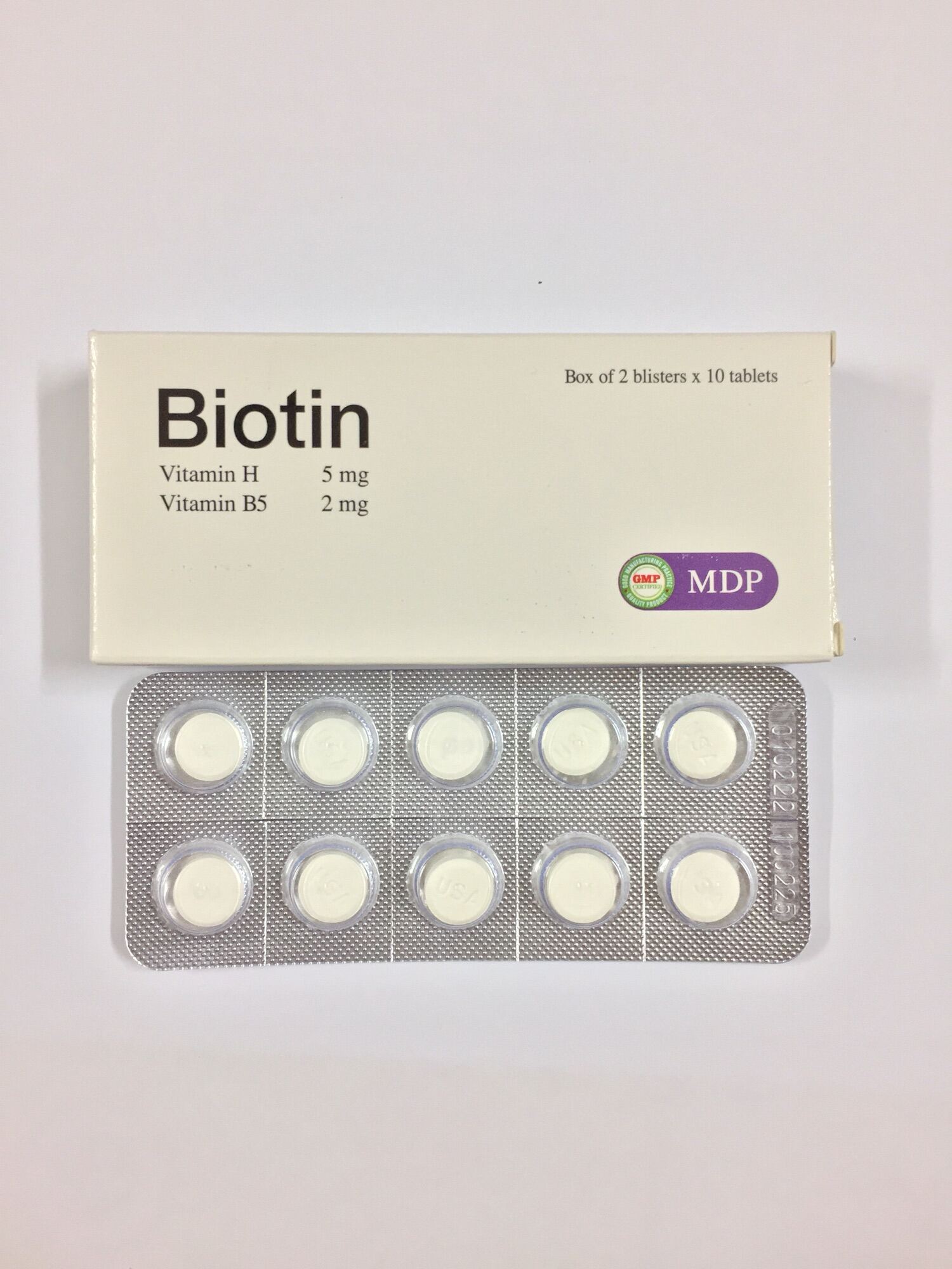 Combo 3 hộp Biotin MDP - Hỗ trợ giảm rụng tóc, gãy móng (Hộp 20 viên)