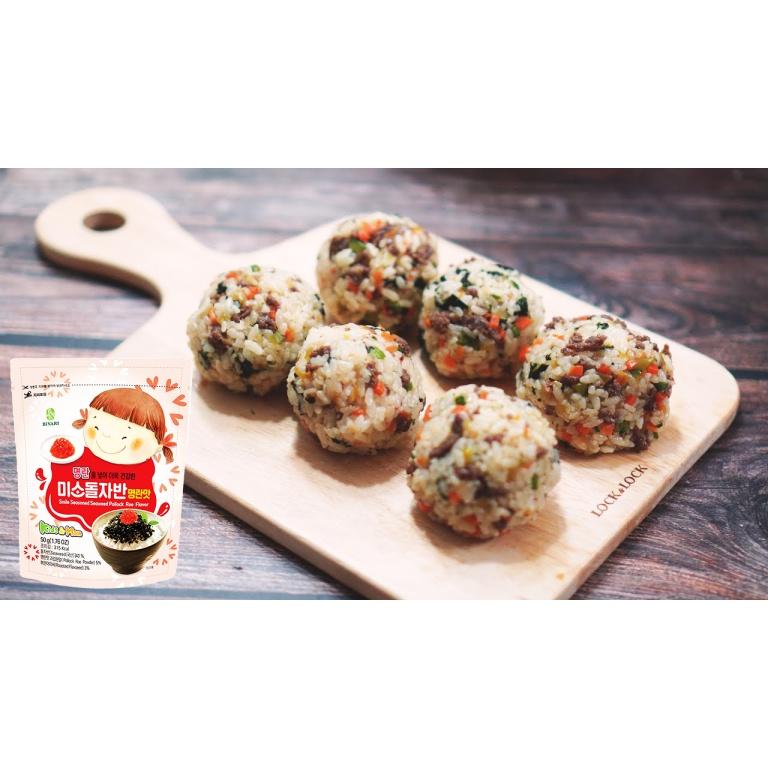 Combo 3 Gói Rong Biển Trộn Cơm Em Bé Cười Humanwell Vị Trứng Cá Pollack - Smile seasoned Seaweed Pollock Flavor