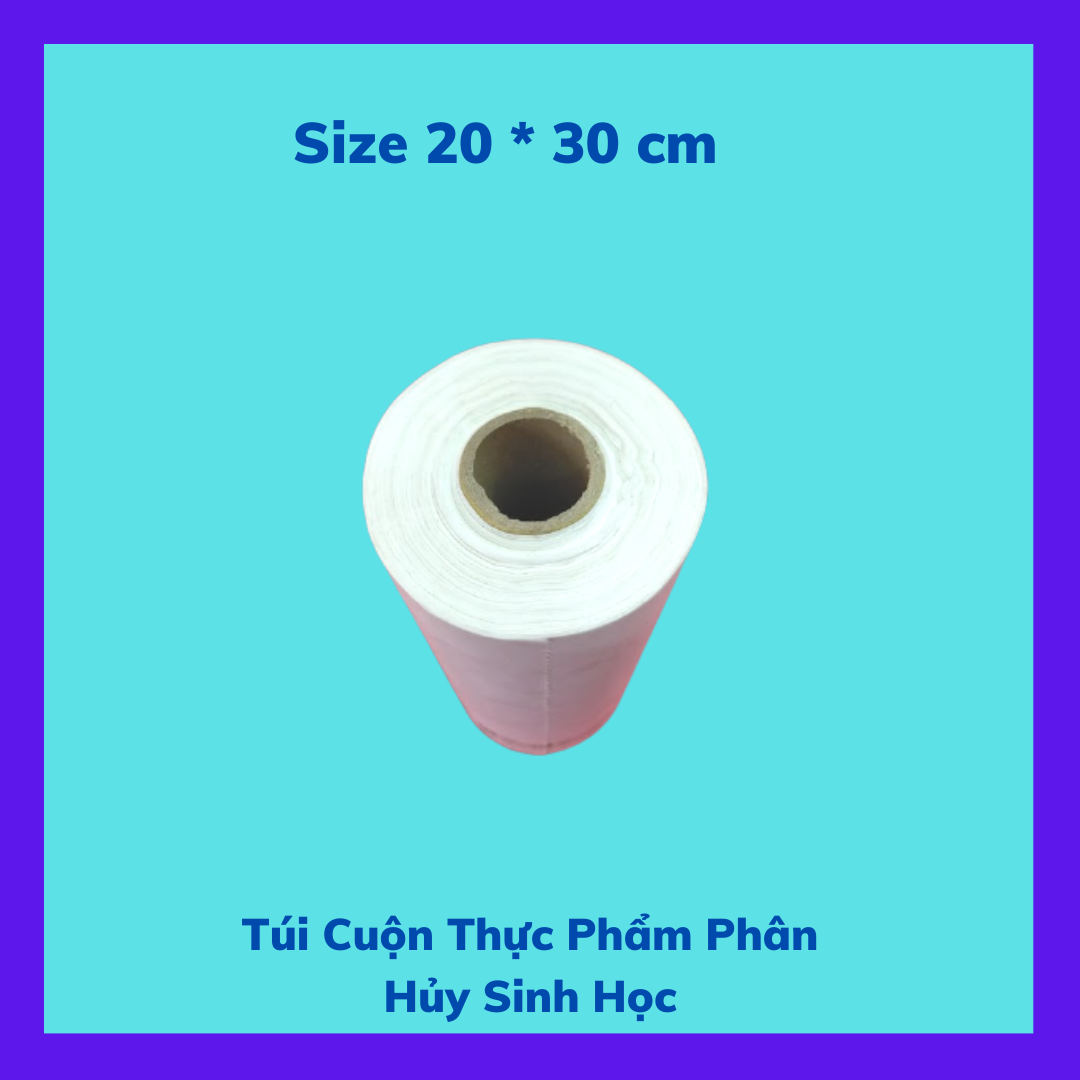 4 Kí Túi Ni Lông Đựng Thực Phẩm - Phân Hủy Sinh Học - Dạng cuộn - Màu Trắng Sữa - 5 Size / 4 Kilograms Of Bio-Degradable Nylon Food Bags - In Roll - Color Milk White - 5 Sizes