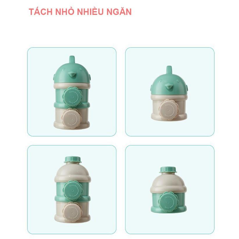 Hộp Chia Sữa Và Đồ Ăn Cho Bé AAG 621 Nhựa Cao Cấp - Hàng Chính Hãng