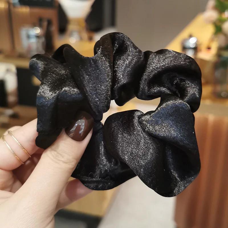 Dây chun buộc tóc vải scrunchies hàn quốc nhiều màu cực đẹp SC03