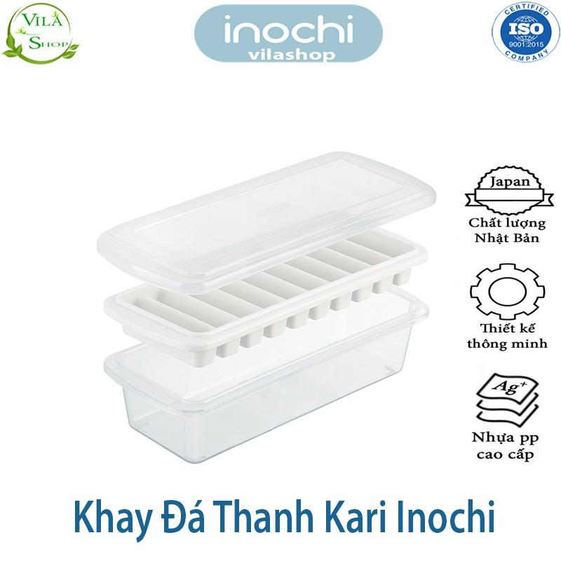 Khay Làm Đá, Khay Đá Kari 10 Viên, Nhựa Dẻo Cao Cấp Inochi Kháng Khuẩn - Khử Mùi