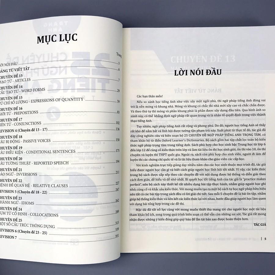 Sách 25 Chuyên Đề Ngữ Pháp Tiếng Anh Trọng Tâm Tập 2