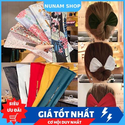 Kẹp vải bới tóc thắt nơ thời trang nhiều mẫu lựa chọn cho nữ Nunam Shop