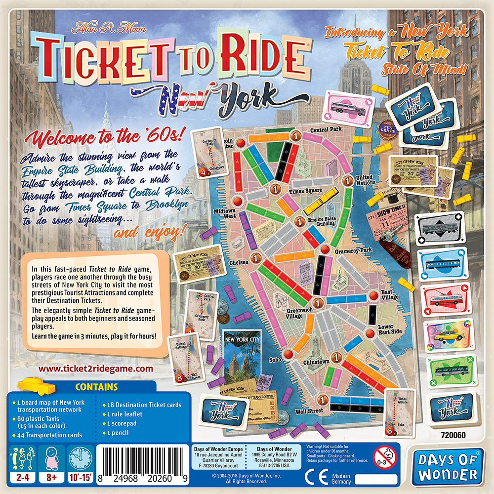 Board Game Ticket to Ride New York Family Edition