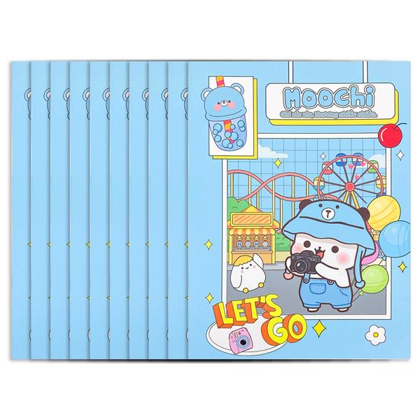 Bộ 6 Tập Học Sinh Moochi - 4 Ô Ly Vuông - 96 Trang 120gsm - The Sun - Gấu