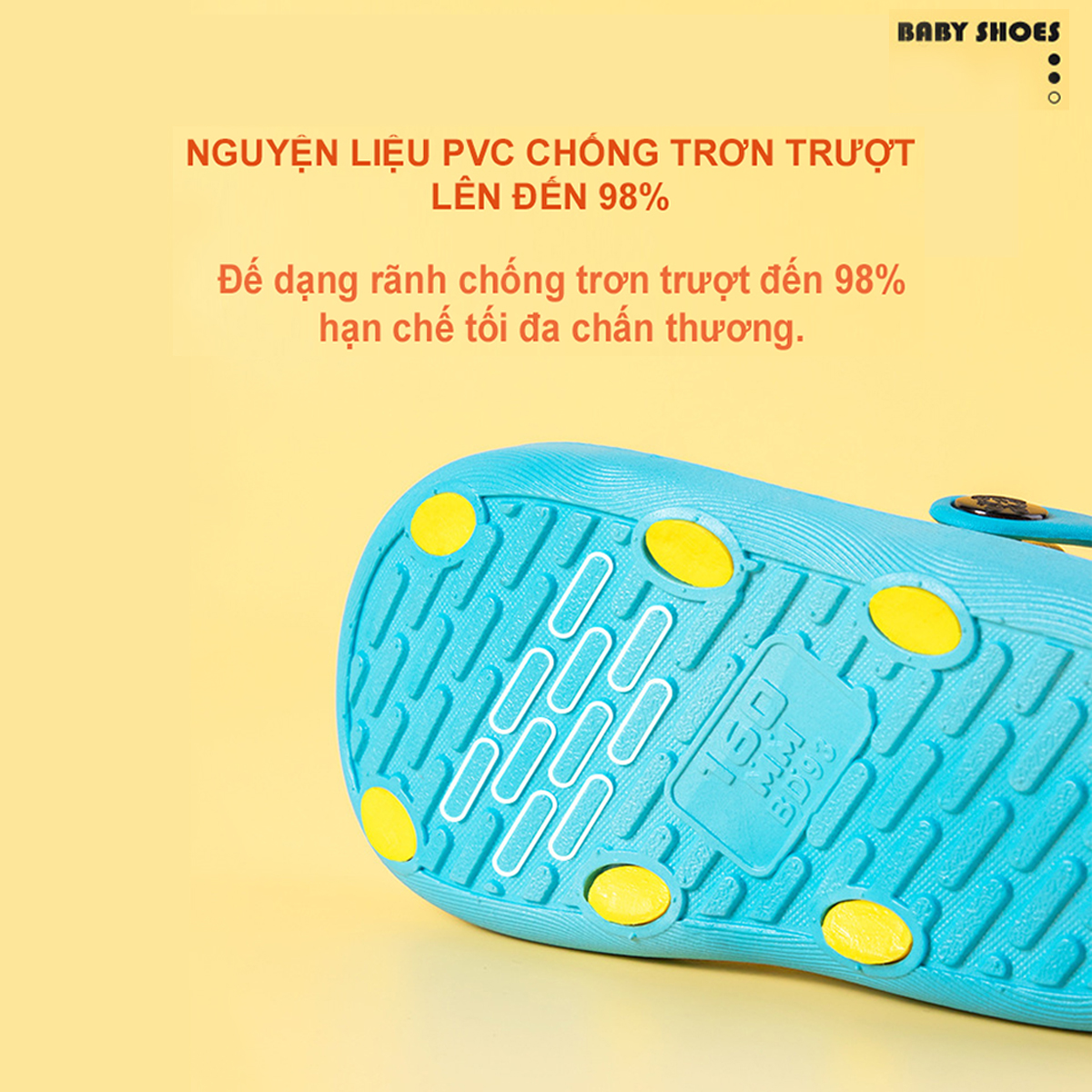 Dép Sục BobDog BD - 93A Siêu Mềm Siêu Nhẹ Chống Trơn Trượt Cho Bé Trai Bé Gái - 4 Màu Đính Sticker Ngộ Nghĩnh