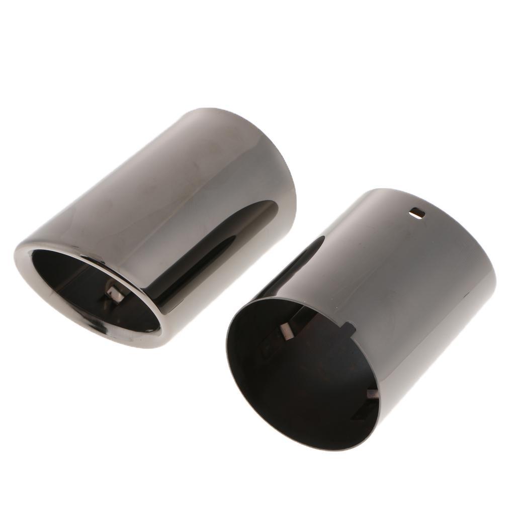 Stainless Steel Exhaust Pipe Tail Tip for 12-16 Black