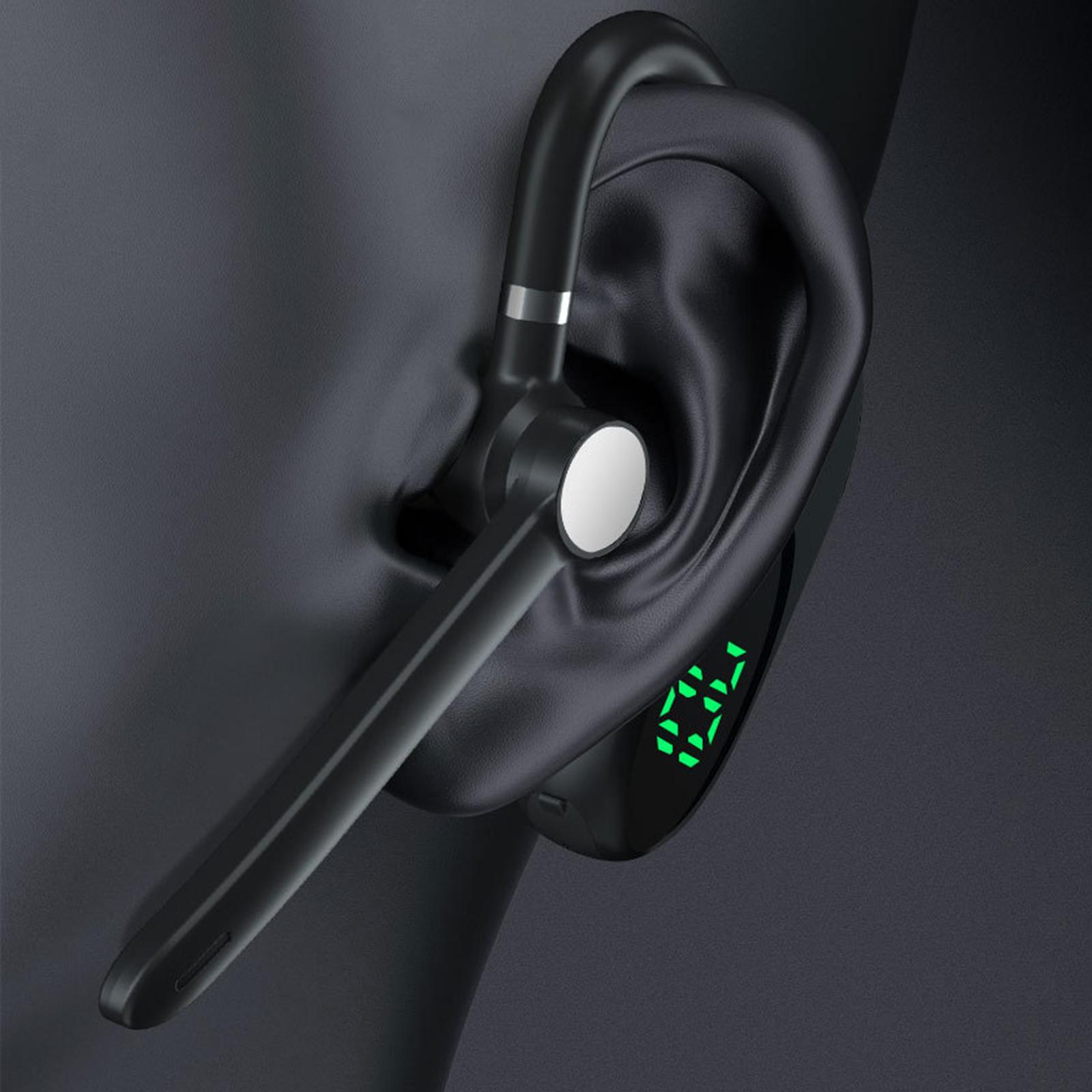 Bluetooth Earpiece Noise Cancelling Hands Free Lightweight Headset for Business Workout
