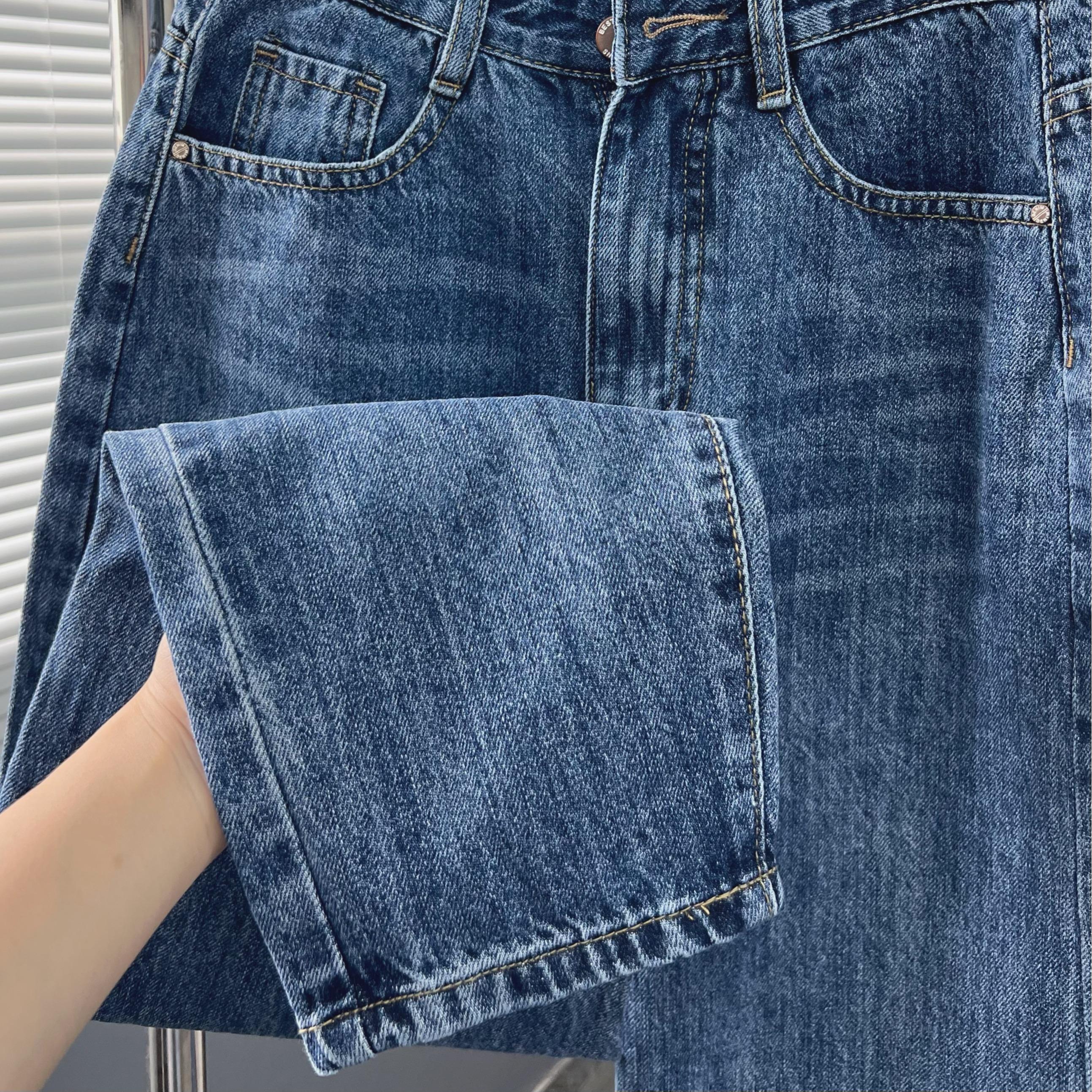 Quần Jean Baggy Wash Xanh Đậm - Nhạt Nữ