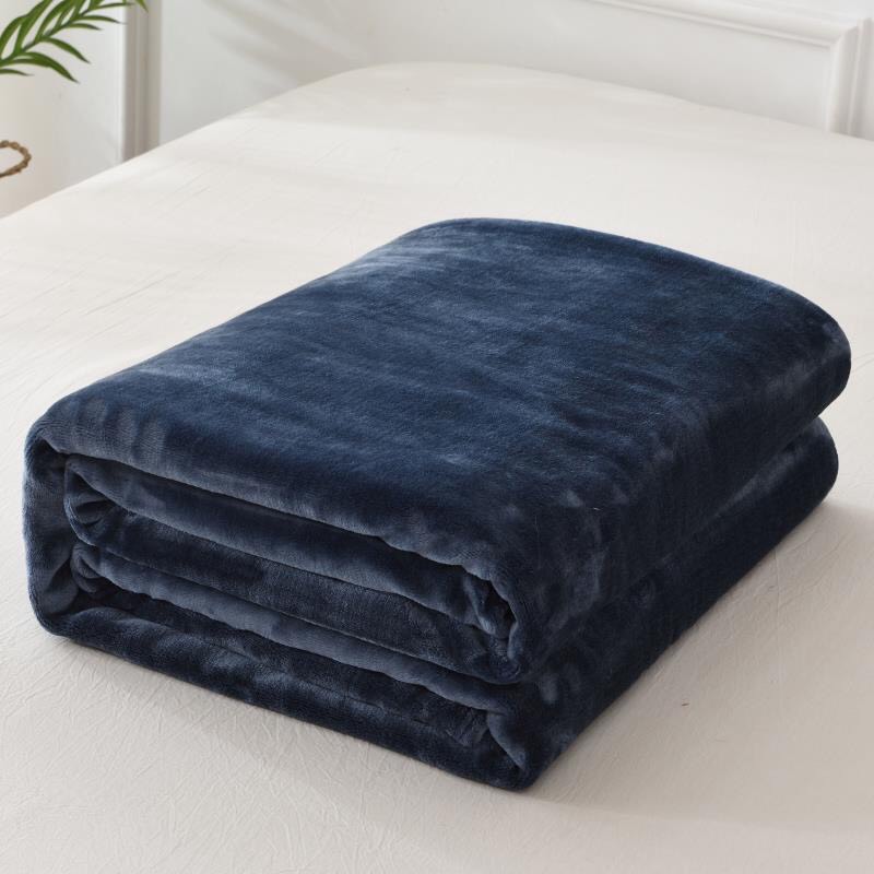 Chăn nhung lông thỏ Blanket 2 mặt loại dày, nhiều màu phù hợp cho các thành viên trong gia đình, kích cỡ 2x2,3m - Mền ngủ mùa thu đông mềm mại giữ ấm tốt