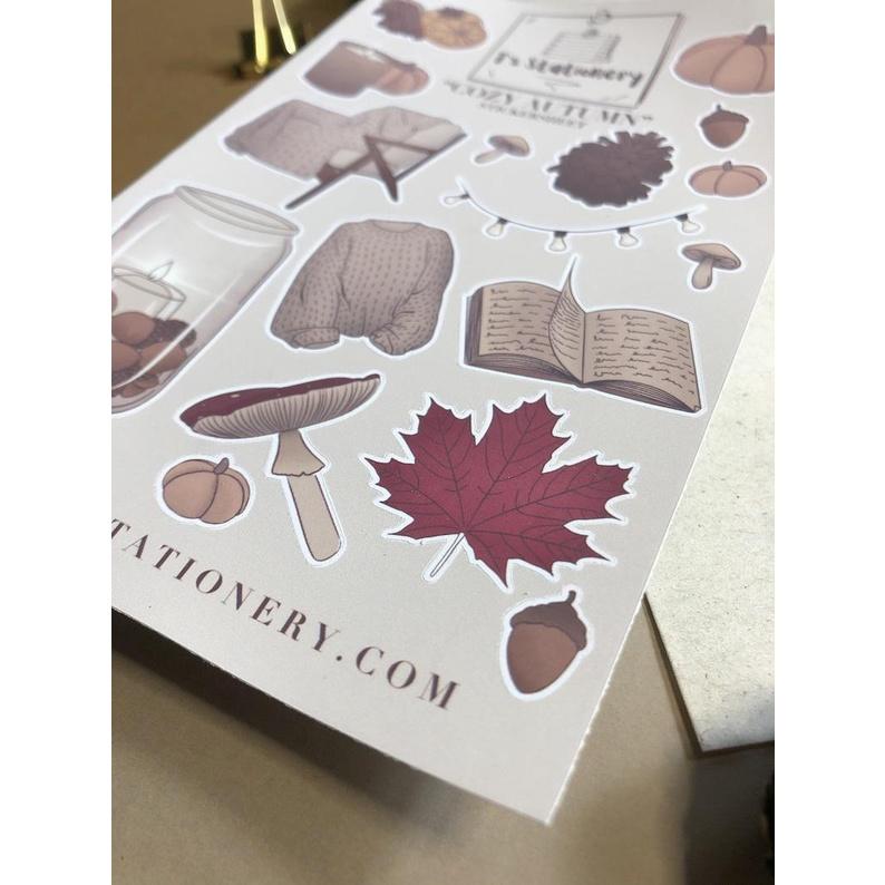Sticker sheet cozy autumn - chuyên dán, trang trí sổ nhật kí, sổ tay | Bullet journal sticker - stc007